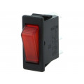 C5503ALMBR3; ROCKER; SPST; Pos: 2; OFF-ON; 16A/250VAC; red; neon lamp 250V; BULGIN
