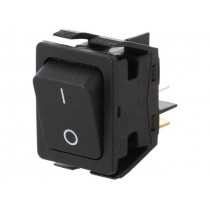 C6050ALBB1197W; ROCKER; DPST; Pos: 2; OFF-ON; 16A/250VAC; 20A/28VDC; black; none; BULGIN