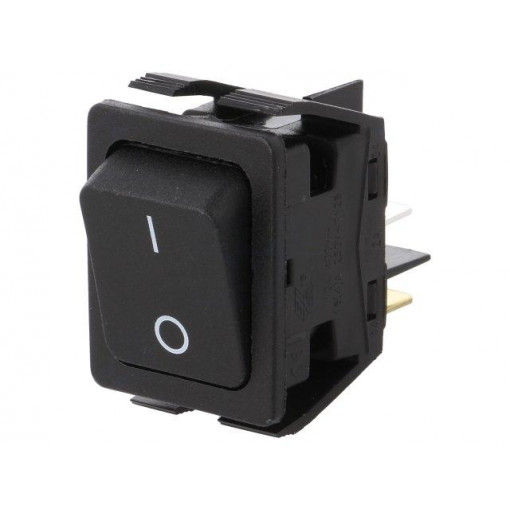 C6050ALBB1197W; ROCKER; DPST; Pos: 2; OFF-ON; 16A/250VAC; 20A/28VDC; black; none; BULGIN