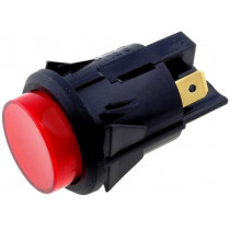 C7054AFBR3; Switch: push-button; Pos: 2; DPST-NO; 16A/250VAC; 16A/28VDC; red; BULGIN