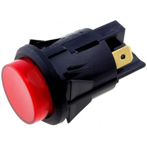 C7054AFBR3; Switch: push-button; Pos: 2; DPST-NO; 16A/250VAC; 16A/28VDC; red; BULGIN