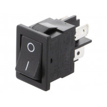 H8550VBBB076W; ROCKER; DPST; Pos: 2; OFF-ON; 10A/250VAC; 10A/28VDC; black; none; BULGIN