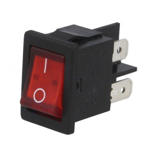 H8553VBBR3076W; ROCKER; DPST; Pos: 2; OFF-ON; 10A/250VAC; 10A/28VDC; red; Body: black; BULGIN H8553VBBR3076W; ROCKER; DPST; Pos: 2; OFF-ON; 10A/250VAC; 10A/28VDC; red; Body: black; BULGIN