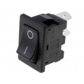 H8600VBBB076W; ROCKER; SPST; Pos: 2; OFF-ON; 10A/250VAC; 10A/28VDC; black; none; BULGIN