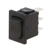 H8620VBBB; ROCKER; SP3T; Pos: 3; ON-OFF-ON; 10A/250VAC; 10A/28VDC; black; none; BULGIN
