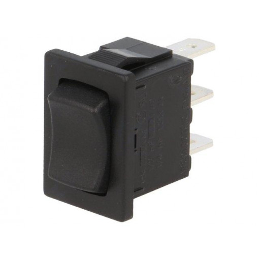 H8620VBBB; ROCKER; SP3T; Pos: 3; ON-OFF-ON; 10A/250VAC; 10A/28VDC; black; none; BULGIN