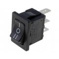 H8620VBBB141W; ROCKER; SP3T; Pos: 3; ON-OFF-ON; 10A/250VAC; 10A/28VDC; black; none; BULGIN