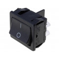 H8650VBBB076W; ROCKER; DPST; Pos: 2; OFF-ON; 10A/250VAC; 10A/28VDC; black; none; BULGIN