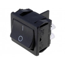 H8650VBBB076W; ROCKER; DPST; Pos: 2; OFF-ON; 10A/250VAC; 10A/28VDC; black; none; BULGIN