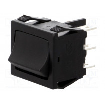 H8670VBBB; ROCKER; DP3T; Pos: 3; ON-OFF-ON; 10A/250VAC; 10A/28VDC; black; none; BULGIN