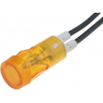 L282000NAC; Indicator: with neon lamp; flat; amber; 230VAC; Cutout: Ø12mm; BULGIN L282000NAC; Indicator: with neon lamp; flat; amber; 230VAC; Cutout: Ø12mm; BULGIN