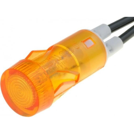 L282000NAA; Indicator: with neon lamp; flat; red; 230VAC; Cutout: Ø12mm; BULGIN