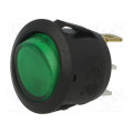 R13112BBG3; ROCKER; SPST; Pos: 2; OFF-ON; 6A/250VAC; green; neon lamp 230V; BULGIN