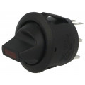 R13112LPBR1; ROCKER; SPST; Pos: 2; OFF-ON; 6A/250VAC; black; LED 24VDC; BULGIN
