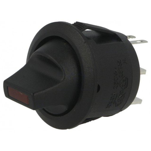 R13112LPBR1; ROCKER; SPST; Pos: 2; OFF-ON; 6A/250VAC; black; LED 24VDC; BULGIN
