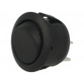 R13208FBB; ROCKER; SPST; Pos: 2; (ON)-OFF; 6A/250VAC; black; none; Body: black; BULGIN