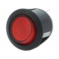 R13244BBR3; ROCKER; DPST; Pos: 2; OFF-ON; 10A/250VAC; red; neon lamp 230V; BULGIN