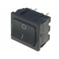 X8650VBBB076W; ROCKER; DPST; Pos: 2; OFF-ON; 10A/250VAC; 10A/28VDC; black; none; BULGIN