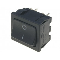 X8650VBBB076W; ROCKER; DPST; Pos: 2; OFF-ON; 10A/250VAC; 10A/28VDC; black; none; BULGIN
