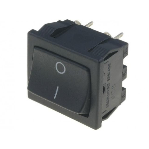 X8650VBBB076W; ROCKER; DPST; Pos: 2; OFF-ON; 10A/250VAC; 10A/28VDC; black; none; BULGIN
