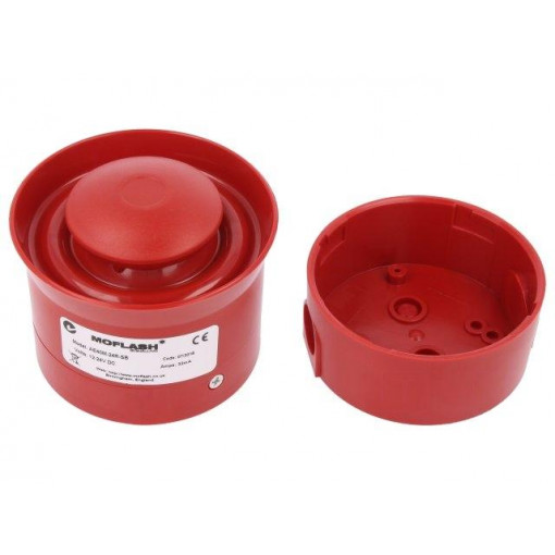 AE40M-24R-SB; Signaller: sound; siren; 10÷30VDC; 95dB(d=1m); Series: AE40M; IP54; MOFLASH SIGNALLING LTD