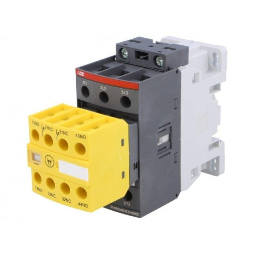 1SBL237082R1122; Contactor: 3-pole; NO x3; Auxiliary contacts: NC x2,NO x2; 26A; ABB