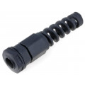 AG-12SR; Cable gland; with strain relief; M12; IP68; Mat: polyamide; black; KSS WIRING