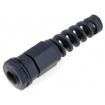 AG-12SR; Cable gland; with strain relief; M12; IP68; Mat: polyamide; black; KSS WIRING