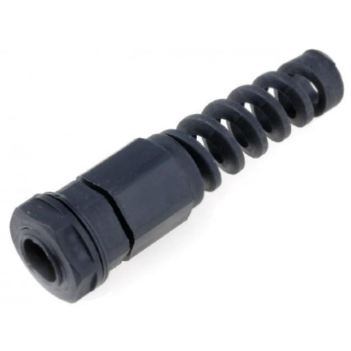 AG-12SR; Cable gland; with strain relief; M12; IP68; Mat: polyamide; black; KSS WIRING