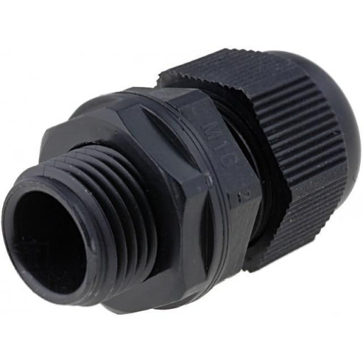 AG-16; Cable gland; with long thread; M16; IP68; Mat: polyamide; black; KSS WIRING