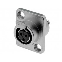 AG3FCRV; Socket; XLR mini; female; PIN: 3; soldering; 5A; 0.5mm2; AMPHENOL