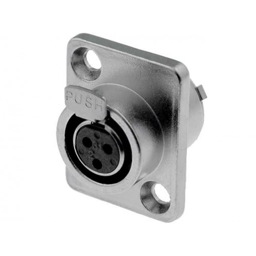 AG3FCRV; Socket; XLR mini; female; PIN: 3; soldering; 5A; 0.5mm2; AMPHENOL