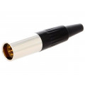 AG6M; Plug; XLR mini; male; PIN: 6; for cable; soldering; 1.2A; 0.38mm2; AMPHENOL