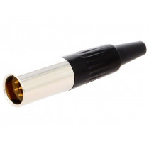 AG6M; Plug; XLR mini; male; PIN: 6; for cable; soldering; 1.2A; 0.38mm2; AMPHENOL