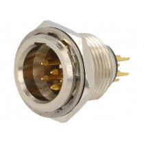 AG6MCC; Socket; XLR mini; male; PIN: 6; soldering; 1.2A; 0.38mm2; AMPHENOL