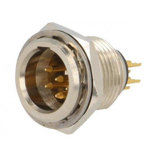 AG6MCC; Socket; XLR mini; male; PIN: 6; soldering; 1.2A; 0.38mm2; AMPHENOL