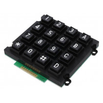 AK-1607-N-BBW-WP; Keypad: plastic; No.of butt: 16; none; plastic; 200mΩ; 1.5N; 20mA; ACCORD