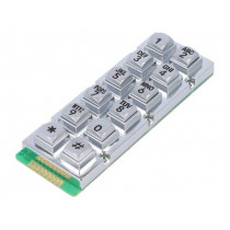 AK-206-A-SSB-WP-MM; Keypad: metal; No.of butt: 12; none; metal; 200mΩ; 1.5N; 20mA; ACCORD