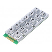 AK-206-N-SSB-WP-MM; Keypad: metal; No.of butt: 12; none; metal; 200mΩ; 1.5N; 20mA; ACCORD