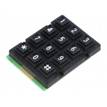 AK-207-N-BBW-WP; Keypad: plastic; No.of butt: 12; none; plastic; 200mΩ; 1.5N; 20mA; ACCORD