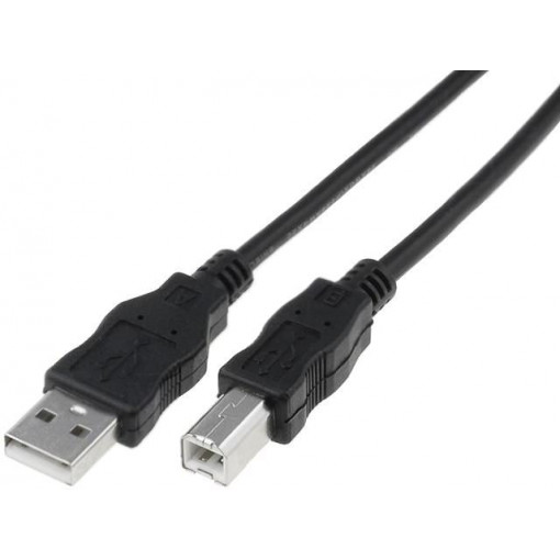 AK-300105-005-S; Cable; USB 2.0; USB A plug,USB B plug; nickel plated; 0.5m; black; ASSMANN AK-300105-005-S; Cable; USB 2.0; USB A plug,USB B plug; nickel plated; 0.5m; black; ASSMANN