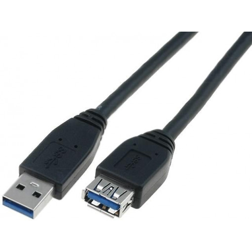 AK-300203-018-S; Cable; USB 3.0; USB A socket,USB A plug; nickel plated; 1.8m; ASSMANN