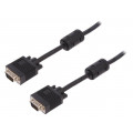 AK-310103-030-S; Cable; D-Sub 15pin HD plug,both sides; black; 3m; 28AWG; Core: Cu; ASSMANN