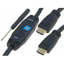 AK-330105-150-S; Cable; HDMI 1.3,with amplifier; HDMI plug,both sides; 15m; black; ASSMANN
