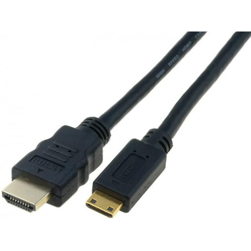 AK-330106-030-S; Cable; HDMI 1.3; HDMI mini plug,HDMI plug; 3m; black; ASSMANN