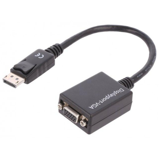 AK-340403-001-S; Cable; DisplayPort 1.2; D-Sub 15pin HD socket,DisplayPort plug; ASSMANN