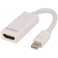 AK-340404-001-W; Adapter; mini DisplayPort plug,HDMI socket; 0.15m; Colour: white; ASSMANN