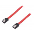AK-400102-005-R; Cable: SATA; SATA plug,both sides; 500mm; red; Core: Cu; 26AWG; ASSMANN