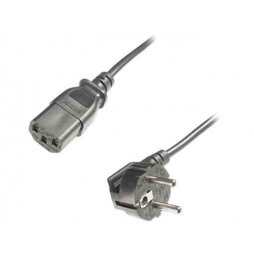 AK-440100-025-S; Cable; CEE 7/7 (E/F) plug angled,IEC C13 female; 2.5m; black; ASSMANN