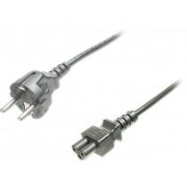 AK-440103-018-S; Cable; CEE 7/7 (E/F) plug,IEC C5 female; 1.8m; black; 10A; 250V; ASSMANN
